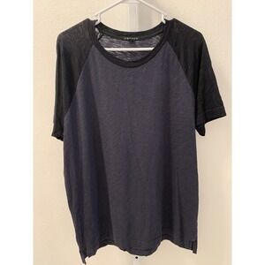 theory men's crewneck color block Gray Shirt